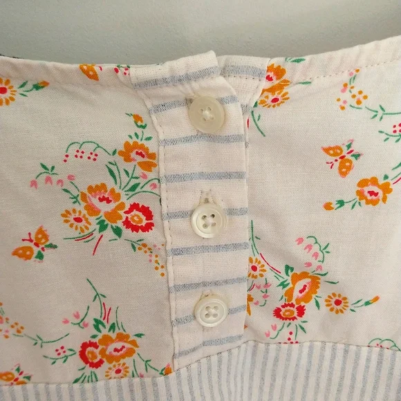 Madewell x The New Denim Project Patchwork Top In Railroad Stripe - Picture 11 of 15